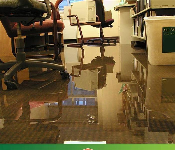 Flooded office floor
